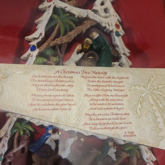 NEW A Christmas Tree NATIVITY Plaque R Fogle Dicksons Nativity Plaque 11.5” - Picture 2 of 6